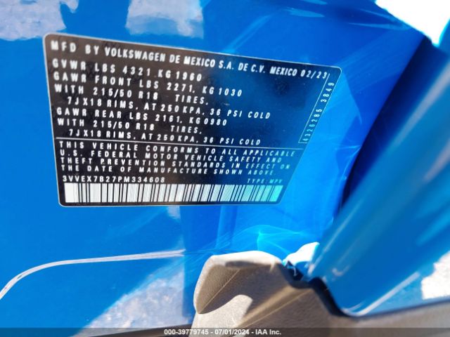3VVEX7B27PM334608 Volkswagen Taos 1.5t Se