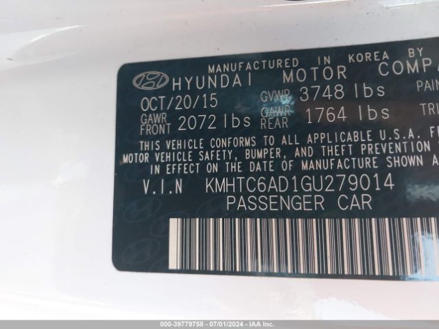 KMHTC6AD1GU279014 Hyundai Veloster