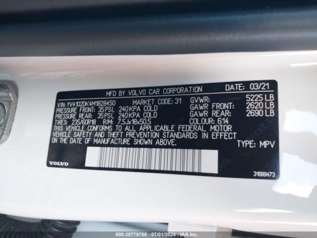 YV4102DK4M1828450 Volvo Xc60 T5 Momentum