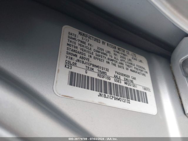 JN1BJ1CP9HW012132 Nissan Rogue Sport Sl
