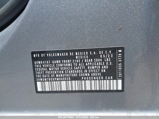 3VW5M7BUXPM040528 Volkswagen Jetta 1.5t S