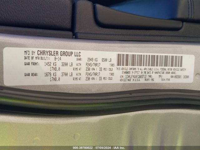 1C4RJFAGXFC603712 Jeep Grand Cherokee Laredo