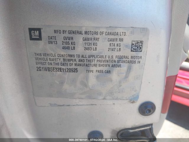 2G1WB5E32E1120925 Chevrolet Impala Limited Lt