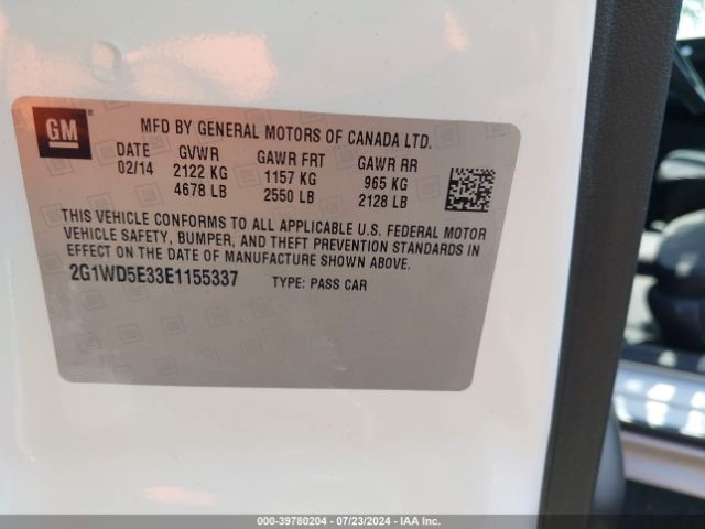 2G1WD5E33E1155337 Chevrolet IMPALA LIMITED POLICE