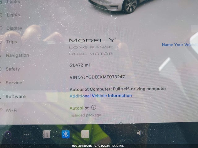 2021 TESLA MODEL Y 5YJYGDEEXMF073247 Photo 6