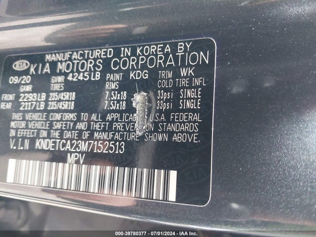 KIA Seltos Sx Turbo 2021 KNDETCA23M7152513 Image 9