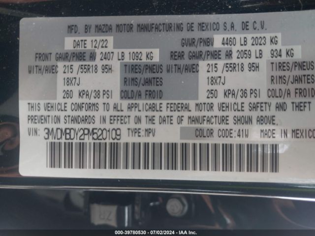 3MVDMBDY2PM520109 Mazda Cx-30 2.5 Turbo Premium