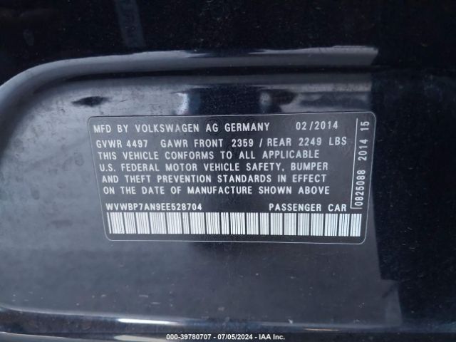 WVWBP7AN9EE528704 Volkswagen Cc 2.0t R-line
