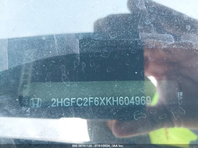 Honda Civic Lx 2019 2HGFC2F6XKH604969 Image 9