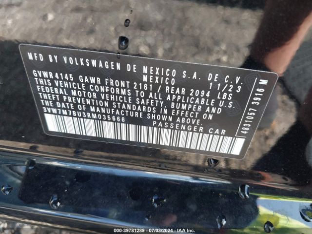 3VW7M7BU3RM035666 Volkswagen Jetta 1.5t Se