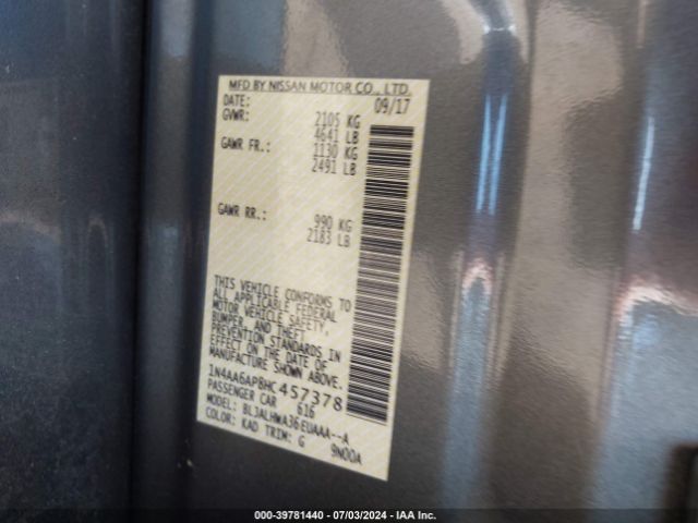 1N4AA6AP8HC457378 Nissan Maxima 3.5 Platinum