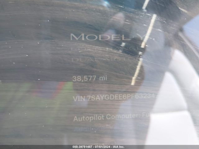 7SAYGDEE6PF632347 Tesla Model Y Awd/long Range Dual Motor All-wheel Drive