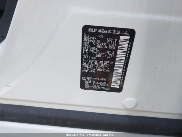 Nissan Armada Platinum 2wd 2023 JN8AY2DA1P9403586 Image 18