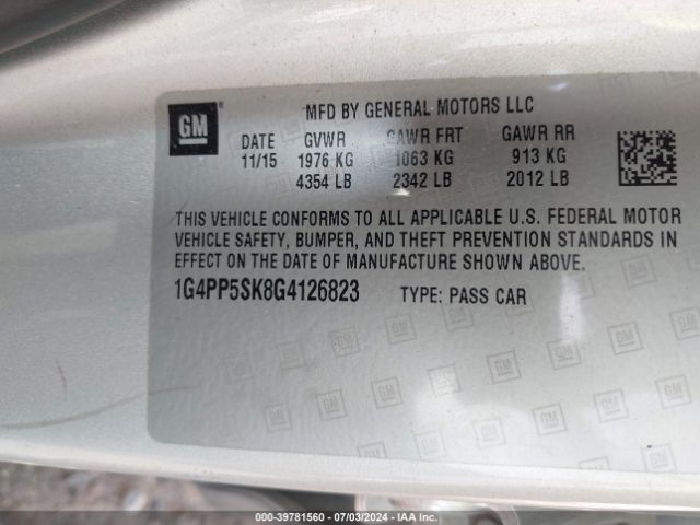 1G4PP5SK8G4126823 Buick Verano
