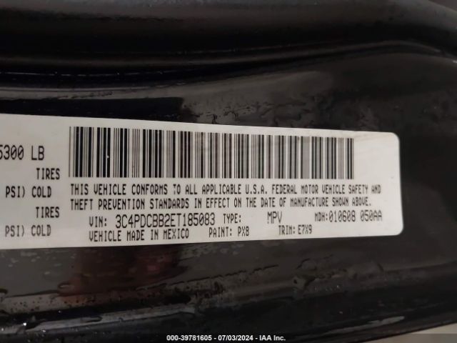 3C4PDCBB2ET185083 Dodge Journey Sxt