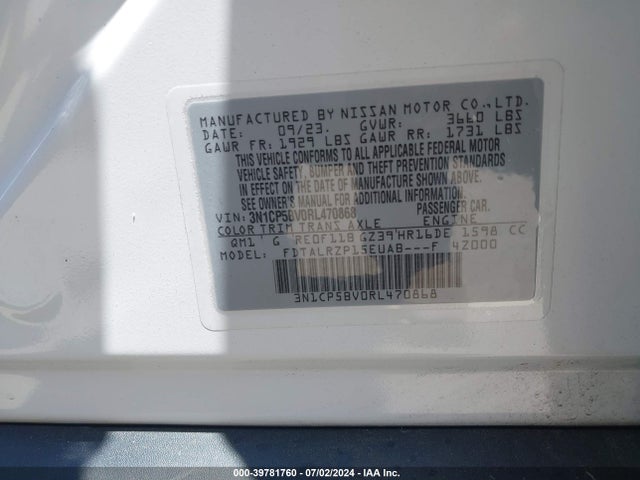 Nissan Kicks S Xtronic Cvt 2024 3N1CP5BV0RL470868 Image 9