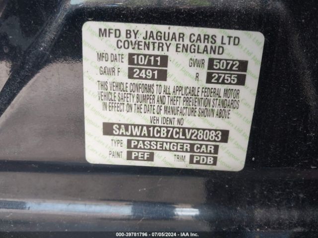 2012 JAGUAR XJ SAJWA1CB7CLV28083 Photo 8