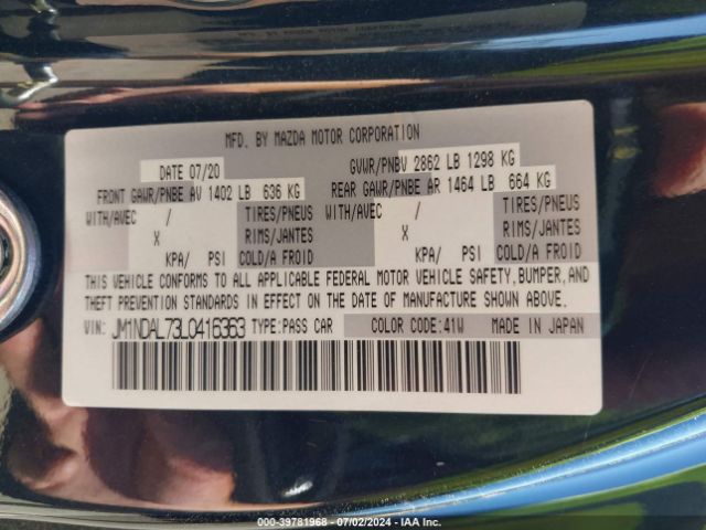 JM1NDAL73L0416363 Mazda Mx-5 Miata Rf Club