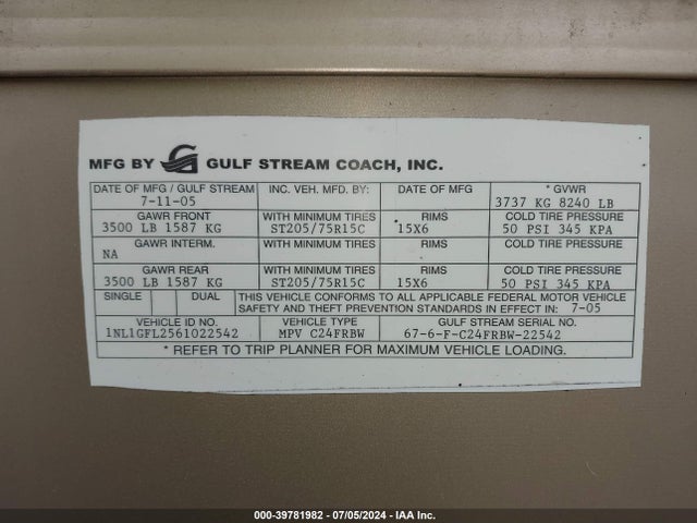 2006 GULFSTREAM OTHER 1NL1GFL2561022542 Photo 8