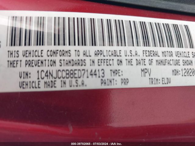 1C4NJCCB8ED714413 Jeep Compass Limited