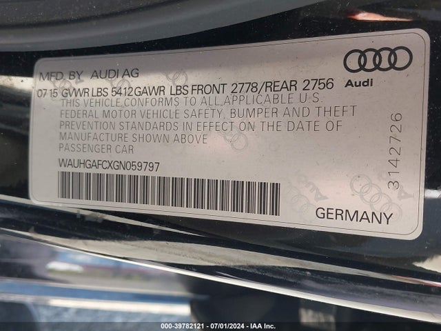 WAUHGAFCXGN059797 Audi A6 3.0t Premium Plus