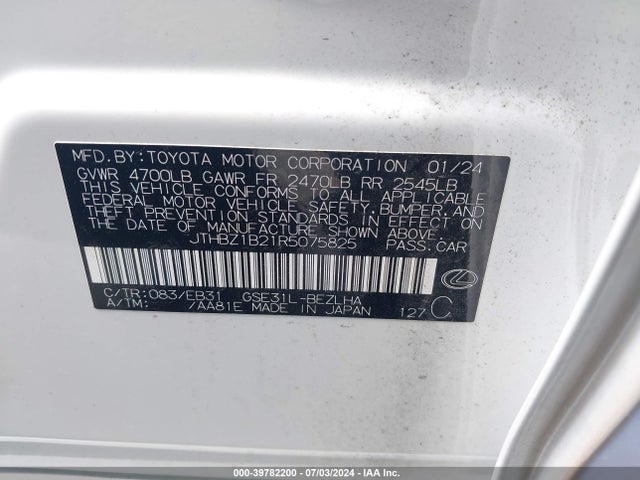 JTHBZ1B21R5075825 Lexus Is 350 F Sport Design