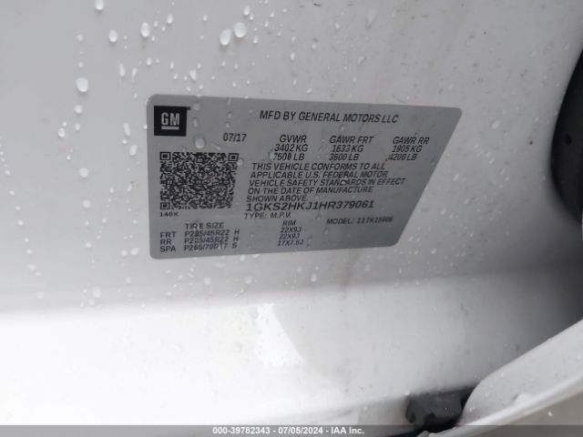 1GKS2HKJ1HR379061 GMC YUKON XL DENALI