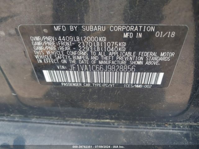 JF1VA1C66J9828856 Subaru Wrx Premium