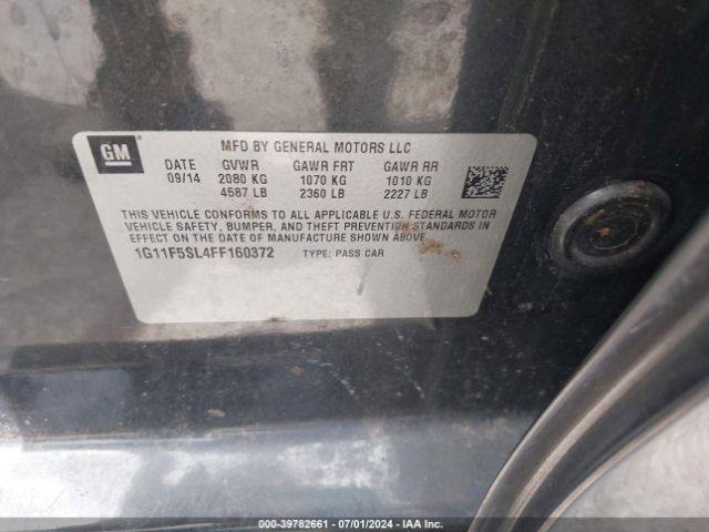 1G11F5SL4FF160372 Chevrolet Malibu 1lz