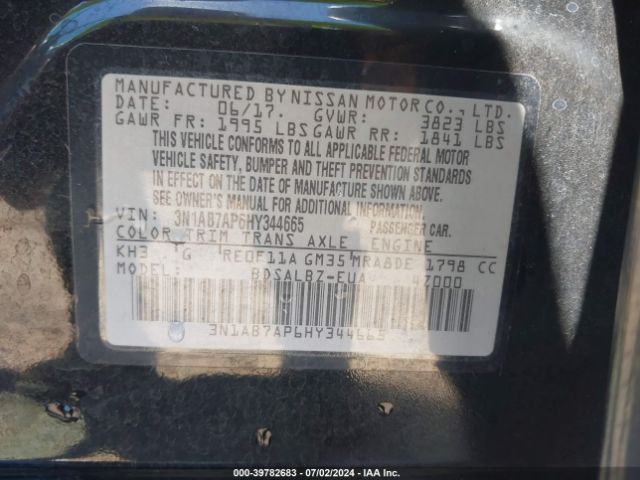 3N1AB7AP6HY344665 Nissan SENTRA S