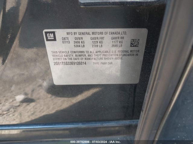 2G61T5S33E9126014 Cadillac Xts Platinum