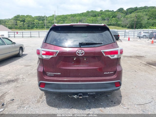 Toyota Highlander Xle V6 2016 5TDJKRFH5GS308417 Image 16
