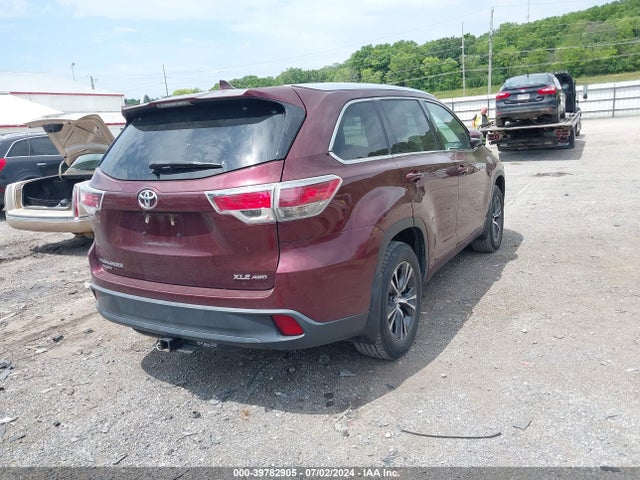 Toyota Highlander Xle V6 2016 5TDJKRFH5GS308417 Image 4