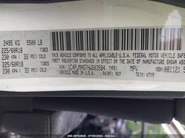 1C4PJMAS7HW503584 Jeep Cherokee Altitude 4x4