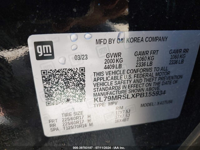 Chevrolet Trailblazer Awd Lt 2023 KL79MRSLXPB155934 Image 9