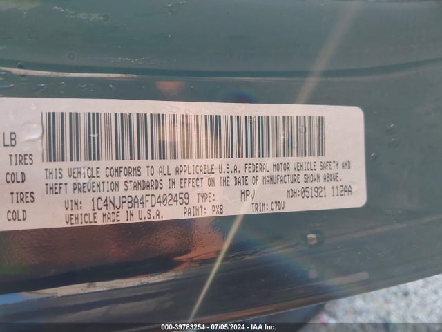 1C4NJPBA4FD402459 Jeep Patriot Altitude Edition