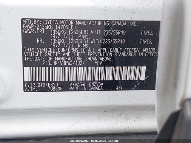 Toyota Rav4 Adventure 2023 2T3J1RFV1PW371327 Image 9