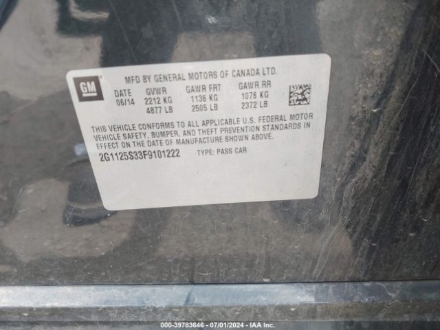 2G1125S33F9101222 Chevrolet Impala 2lt