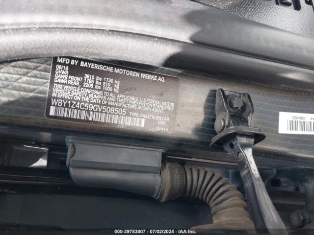 WBY1Z4C59GV508505 BMW I3 Base W/range Extender