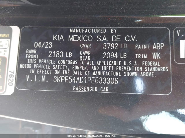 KIA Forte Gt-line 2023 3KPF54AD1PE633306 Image 9