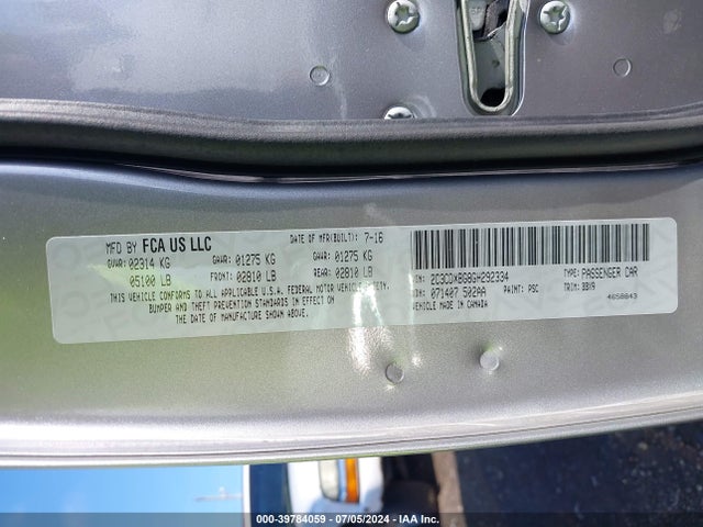 Dodge Charger Se 2016 2C3CDXBG8GH292334 Image 9