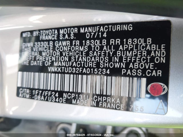 Toyota Yaris Se 2015 VNKKTUD32FA015234 Image 9
