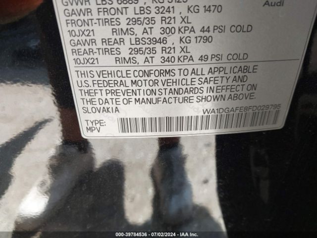 WA1DGAFE8FD029795 Audi Q7 3.0t S Line Prestige