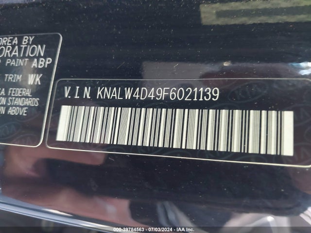 KIA K900 Luxury 2015 KNALW4D49F6021139 Image 9