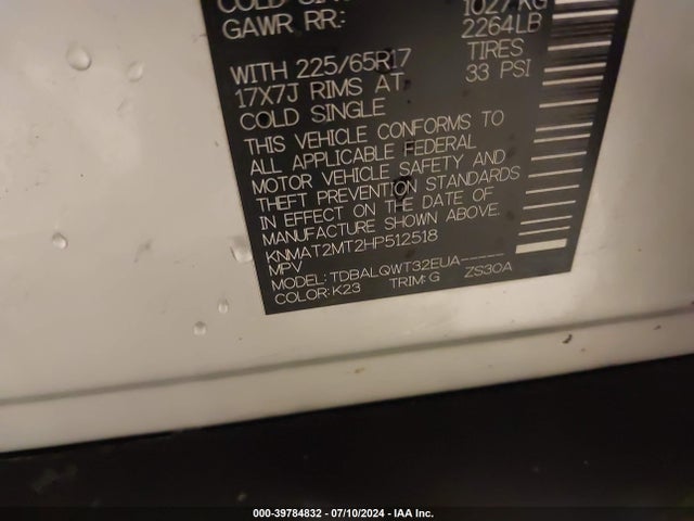 Nissan ROGUE SV 2017 KNMAT2MT2HP512518 Image 9