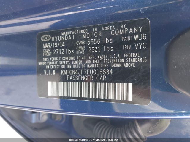 KMHGN4JF7FU016834 Hyundai Genesis 5.0