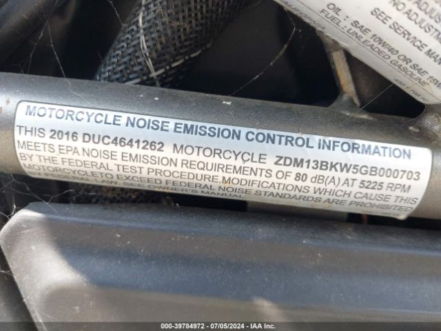 2016 DUCATI XDIAVEL ZDM13BKW5GB000703 Photo 9