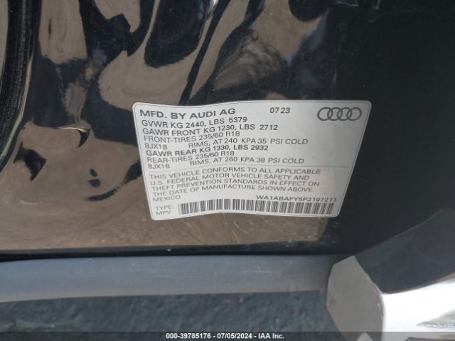 WA1ABAFY5P2197211 Audi Q5 Premium 40 Tfsi Quattro S Tronic