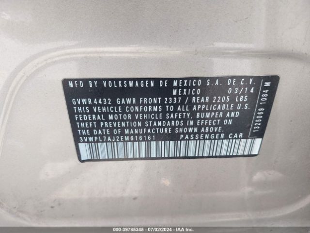 3VWPL7AJ2EM616161 Volkswagen Jetta Sportwagen 2.0l Tdi
