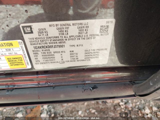 5GAKRCKD6FJ379901 Buick Enclave Premium